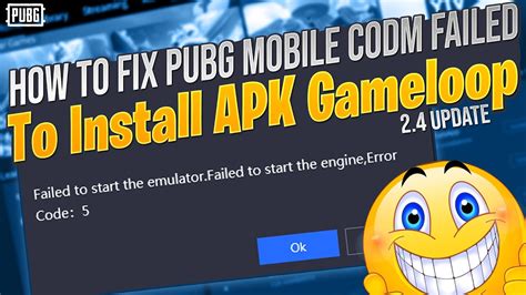 gameloop pubg install failed